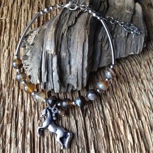 Wild horse and dream catcher bracelet desert horse